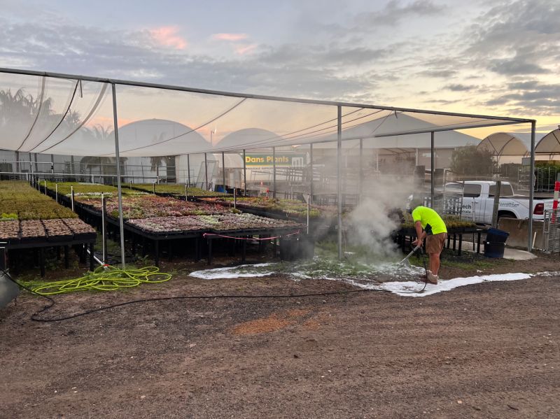 Zespół utrzymaniowy podczas mycia wysoką temperaturą